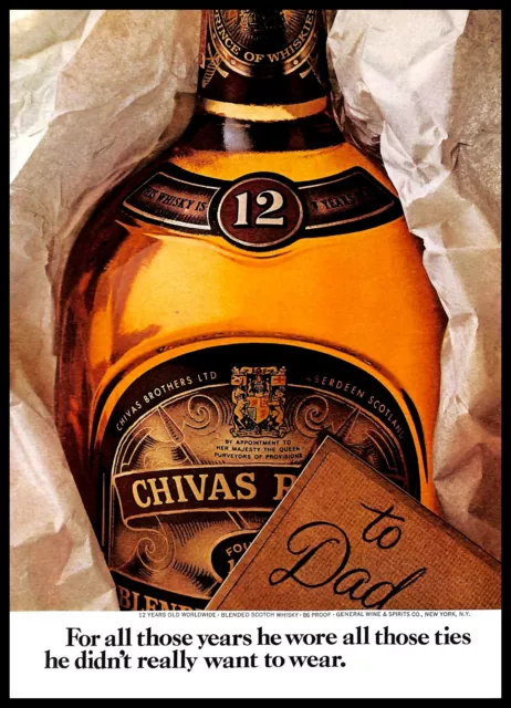 1970 Chivas Regal Vintage PRINT AD Scotch Whiskey Alcohol Fathers Day Gift