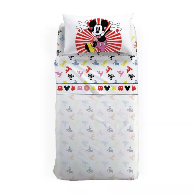 Completo Lenzuola Caleffi Disney Mickey Fantasy Letto Singolo Una Piazza E Mezza