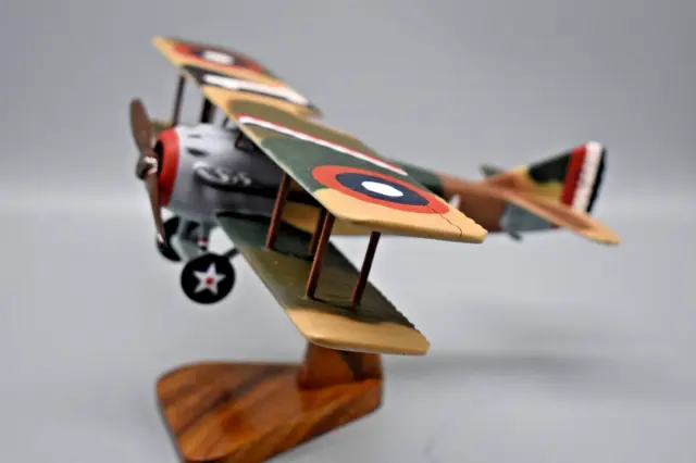 AirCraft Models, PJ 14, Biplane Combat Aircraft, with Wood Stand