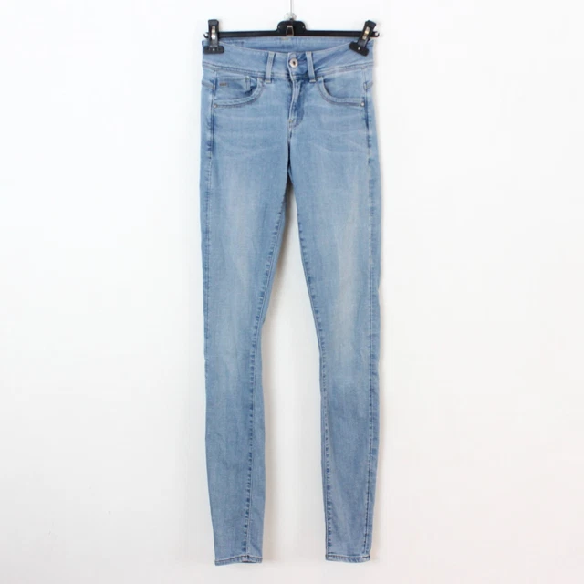 G Star Raw Lynn Donna W27 L36 Super Skinny Jeans Denim Pantaloni Medio Rise