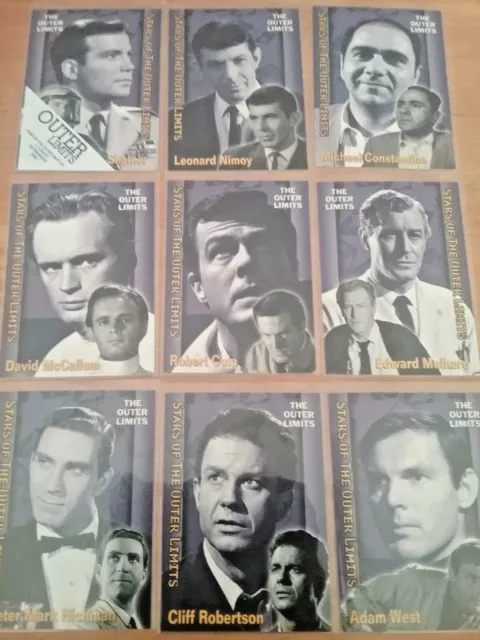 The Outer Limits Premiere Stars set of 9 chase trading card set Rittenhouse 2002