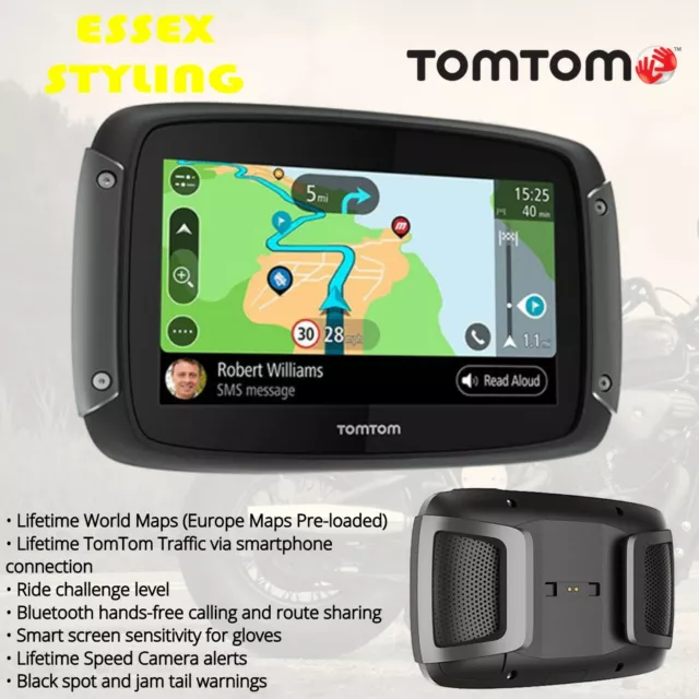 TOMTOM RIDER 550 Premium Motorcycle GPS & SAT Nav With Bluetooth NEW