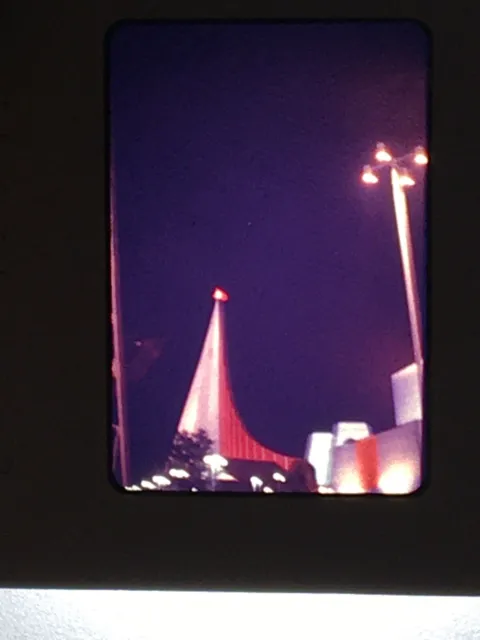 Feb 1971 35mm Slide EXPO 1970 Osaka Soviet Union USSR Pavilion Nighttime Shot