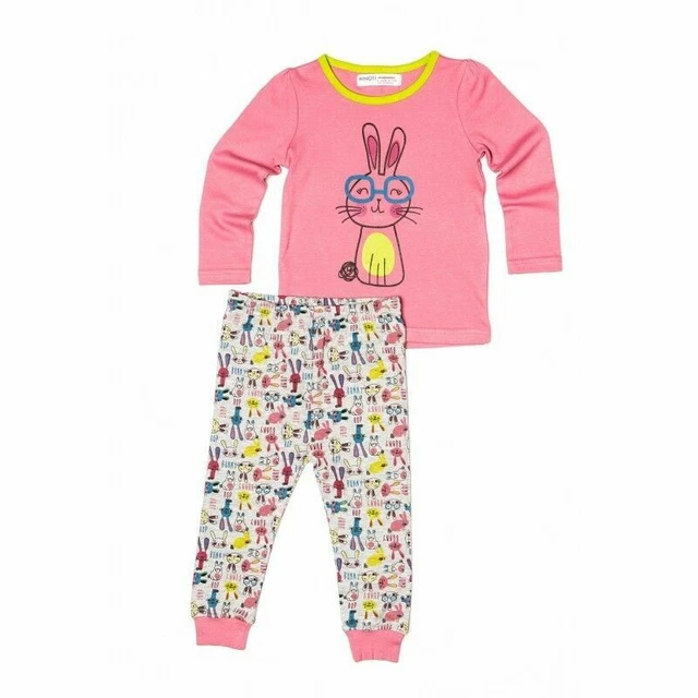 Minoti Baby Girls Pink Bunny Rabbit Pyjamas Age 6 12 18 24 Months BNWT
