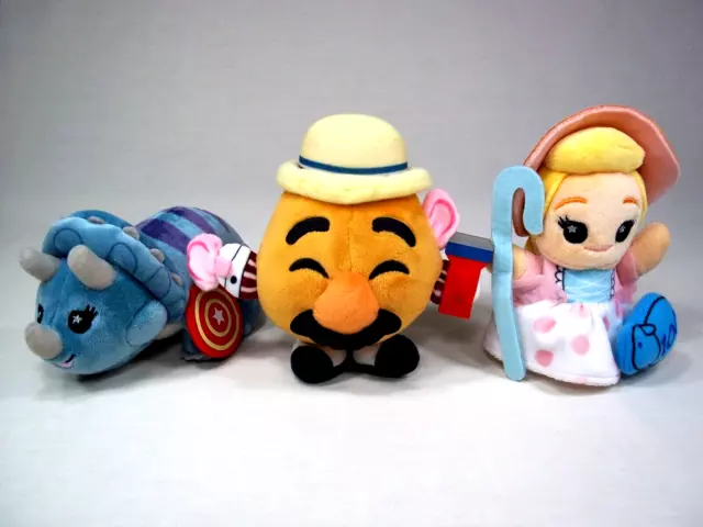 Disney Wishables Toy Story Mania Plush Barker Mr. Potato Head Bo Peep Trixie Lot