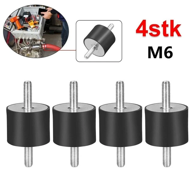 4x Gummipuffer Typ A – M4, M6, M8 – Schwingungsdämpfer Silentblock – Gummi-Metall