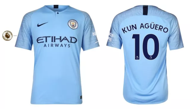 Trikot Nike Manchester City 2018-2019 Home PL - Kun Aguero 10 I Heim ManCity