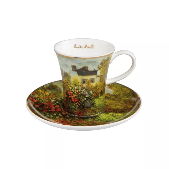 2er Set Claude Monet Espressotassen DAS KÜNSTLERHAUS & SEEROSEN Goebel Porzellan 2