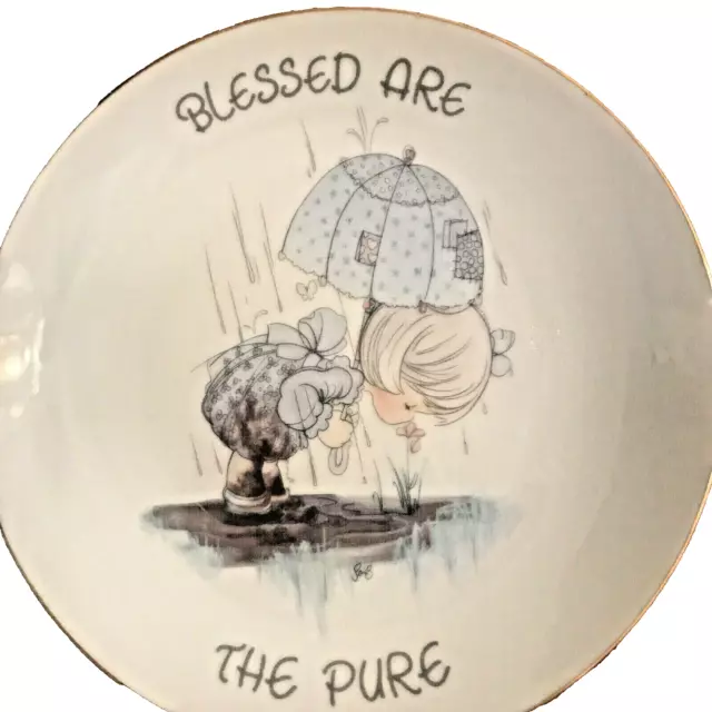 1999 Enesco Precious Moments Blessed Are The Pure Collector Plate 6.5 in