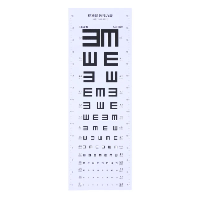 Eye Charts Eye Exams 10 Feet Ladies Reading Glasses Thick Version
