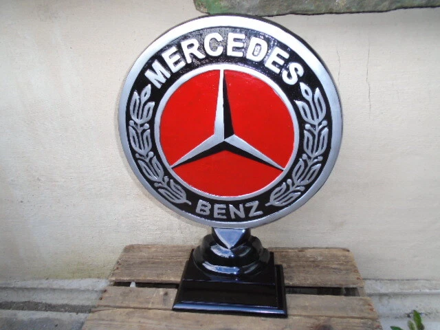 Large reproduction Mercedes Benz cars / vans advertising sign, garage, mancave