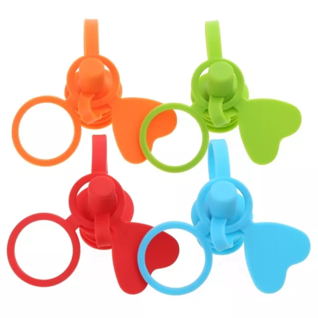 4Pieces/set Universal Silicone Bottle Tops Adapter NoSpill & Easy to Install