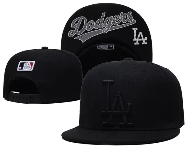 Los Angeles Dodgers LA Hat 2024 Black on Black Snapback Adjustable Free Shipping