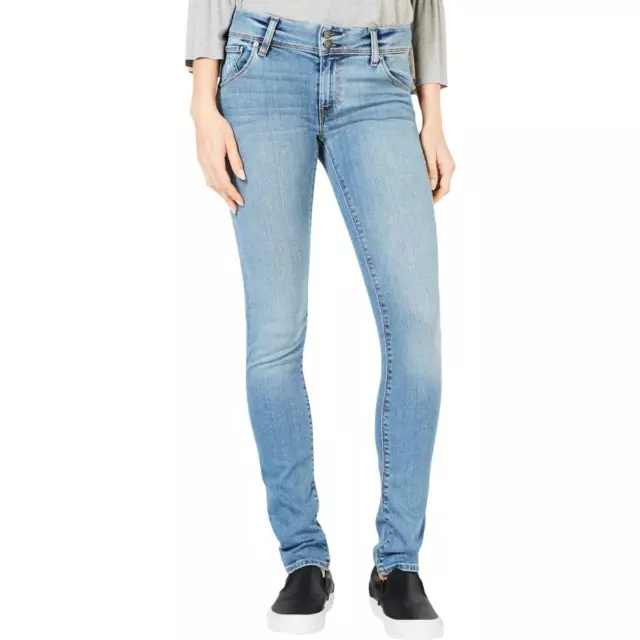 Hudson Womens Collin Blue Mid-Rise Skinny Medium Wash Jeans 25 BHFO 3939