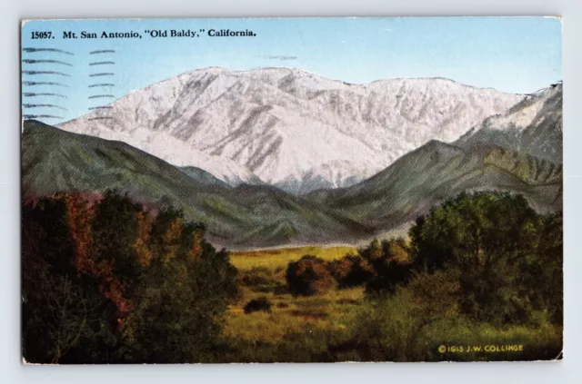 Postcard California Mt San Antonio CA Old Baldy 1924 Posted Divided Back