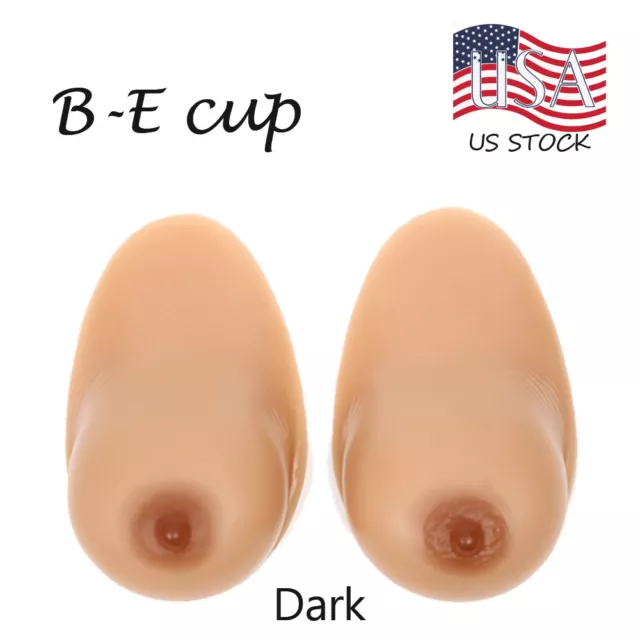 A pair Silicone Breast Forms Self-adhesive Water drop Shaped Crossdressing Boobs