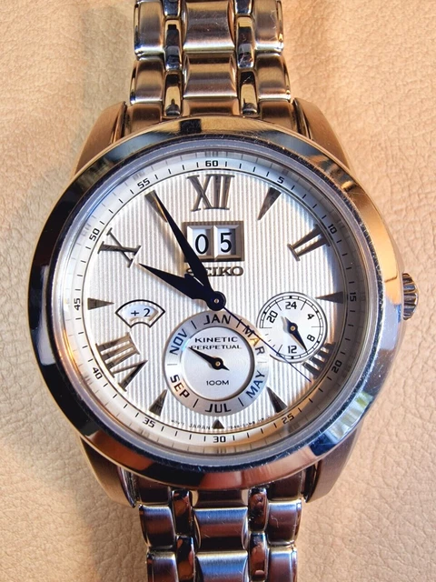 SEIKO PREMIER KINETIC Perpetual Calendar 7D48 0AM0 Automatic