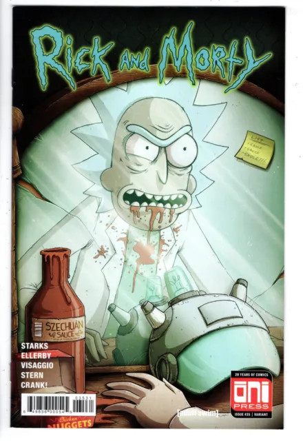 Rick And Morty #35 (2018) - Grade Nm - Iron Man Homage Mike Vasquez Variant!