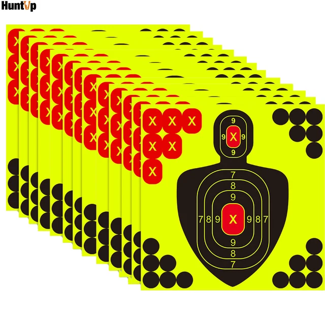 50 PACK 8&X8& Shooting Targets Reactive Splatter Range Paper Gun