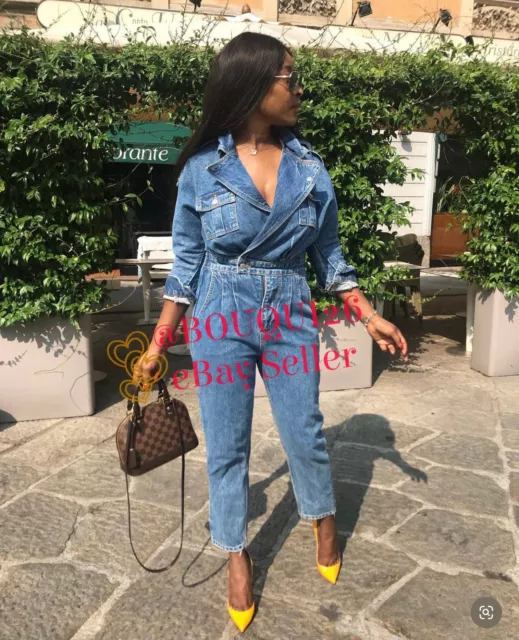 Z1975 FRONT POCKETS DENIM JUMPSUIT - Blue