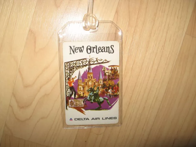 Delta Airlines New Orleans Luggage Tags - Vintage DAL Playing Card Name Tag (3) 3