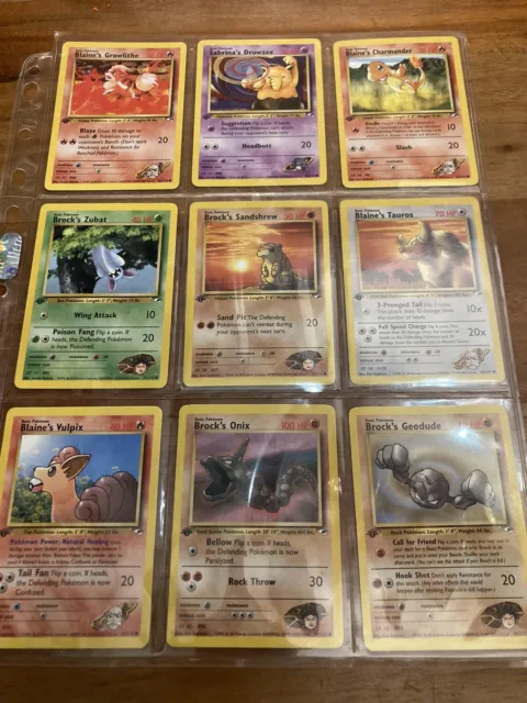 Lot Carte Pokémon 1St Édition - Gym Hereos - Mint - Neuf - Packfresh - Ed1