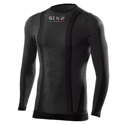 Maglia Manica Lunga Girocollo Six2 Nera Taglia 3Xl-4Xl