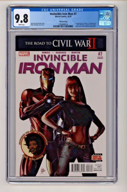 Marvel's Invincible Iron Man #7 3rd Printing Mike Deodato Cover CGC 9.8