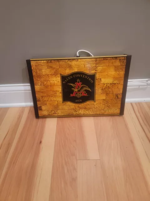 1975 Anheuser-Busch Warm-o-Tray Beer Display Budweiser Sales Convention