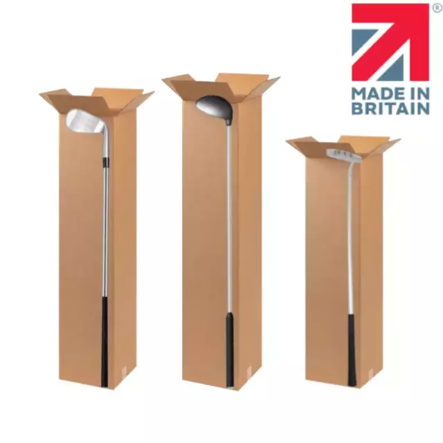 Golf Club Cardboard Boxes Strong Single Wall Kraft Packaging Long Box Driver etc