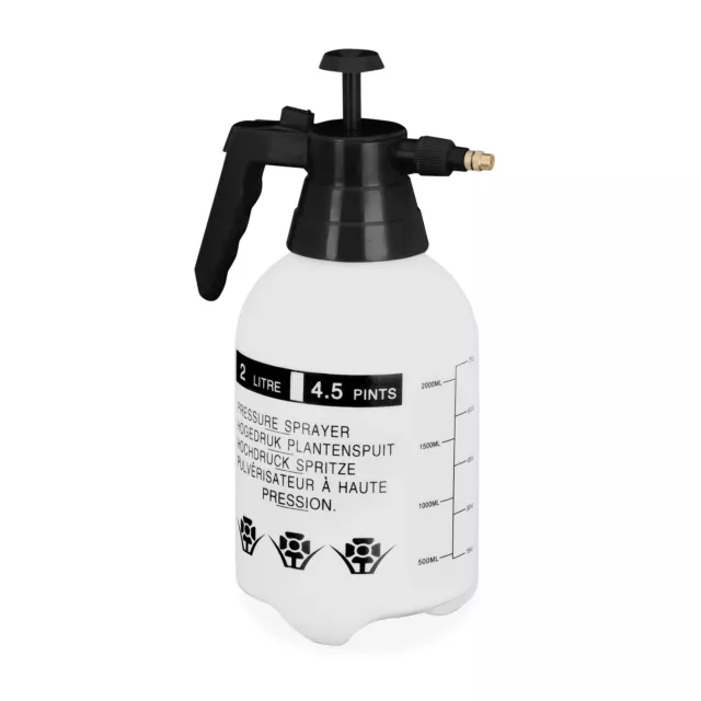 VAPORISATEUR JARDIN DIFFUSEUR Spray Brumisateur 2 L arrosage noir-blanc EUR  22,99 - PicClick FR
