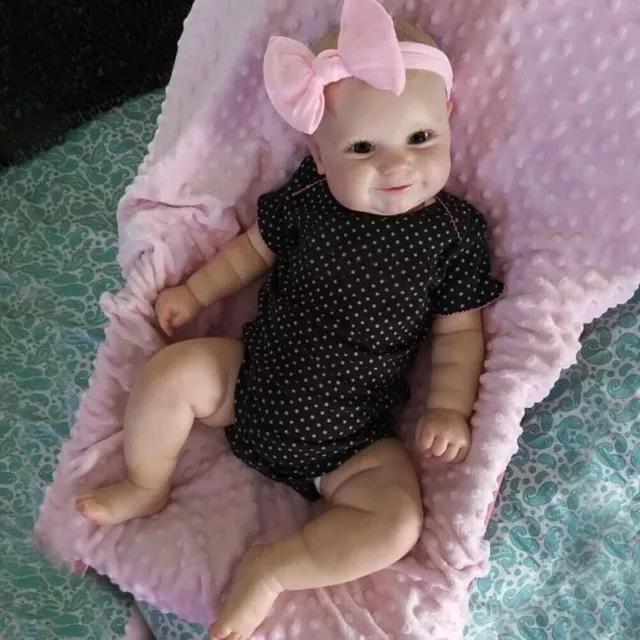 24" Reborn Dolls Soft Silicone Vinyl Handmade Realistic Newborn Baby Xmas Gifts