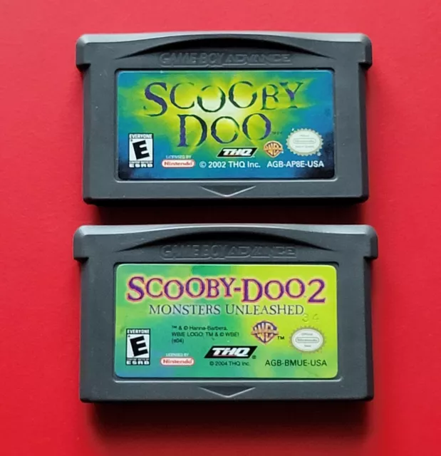 Scooby Doo 1 2 Nintendo Game Boy Advance Lot 2 Games Authentic Cleaned Works