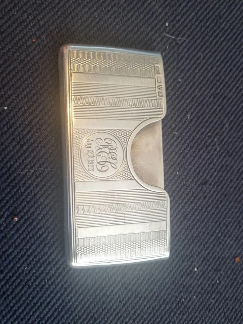Antique Sterling Silver Chester Card Holder 1904 nice early unusual item