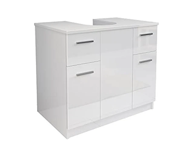 (TG. Large) MaMa Store Base Copricolonna Sottolavabo con 2 Ante e 2 Cassetti, Bi