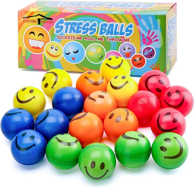 20 PIEZAS bolas para apretar la cara, bolas para apretar la sonrisa de 2,5 pulgadas bolas de estrés facial