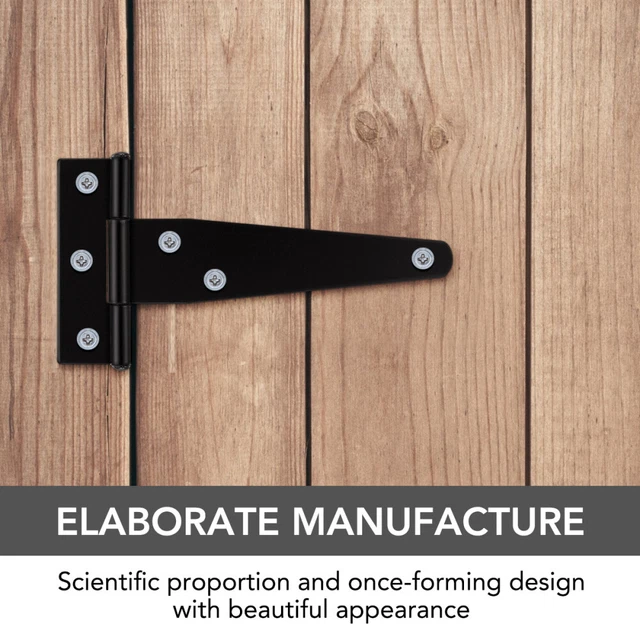 4 Cerniere Pieghevoli 100x100mm Nere - Per Porte Interne/Esterne Con Viti - Foto 13