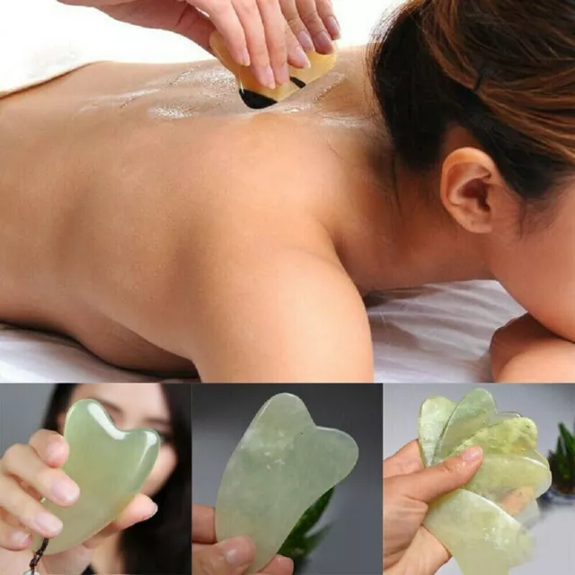 Gua Sha Jade Stone Facial Massage Chinese Natural Board Scraping Tool