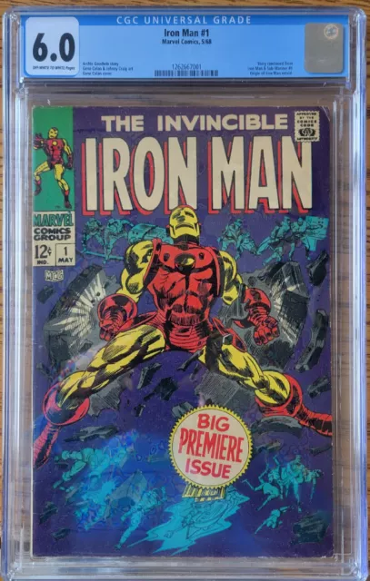 Iron Man #1 Very Nice Silver Age First Issue Vintage Marvel Comic 1968 CGC 6.0