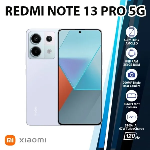 Xiaomi Redmi Note 13 Pro+ 5G DUAL SIM 512GB ROM + 12GB RAM (GSM  CDMA)  Factory Unlocked 5G Smartphone (Midnight Black) - International Version 