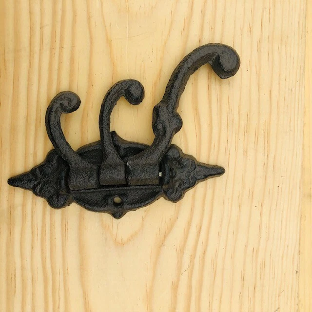 Cast Iron SWIVEL Coat Hook Hat Hooks Rack Hall Tree Restoration Antique Restor 3