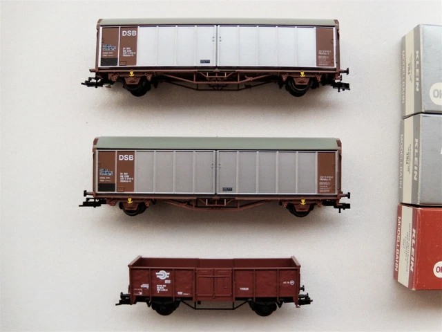 Coffret De Wagons De Fret Wagon à Parois Coulissantes SBB Cargo 2x Roco 6600110 B 0