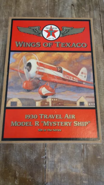 1930 Wings of Texaco Travel Air Model R Mystery Ship Die Cast Airplane Bank ERTL