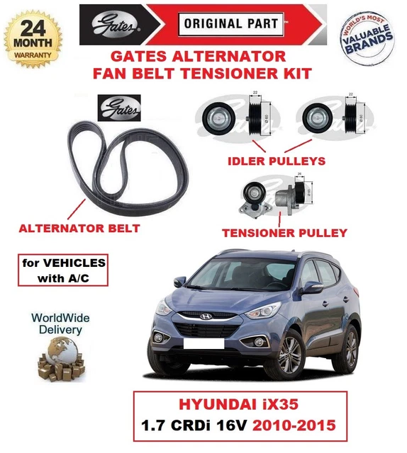 Gates Alternator Belt Kit Pulley Tensioner For VW Audi Skoda Se... New