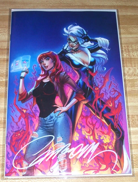 Mary Jane & Black Cat #1! (2023) Virgin Variant! Signed-J. Scott Campbell! NM!