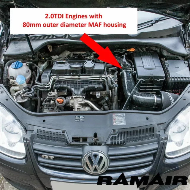 Ramair Performance Induktion Ansaugset mit Hitzeschild passend für VAG 1.9 & 2.0 TDI 3