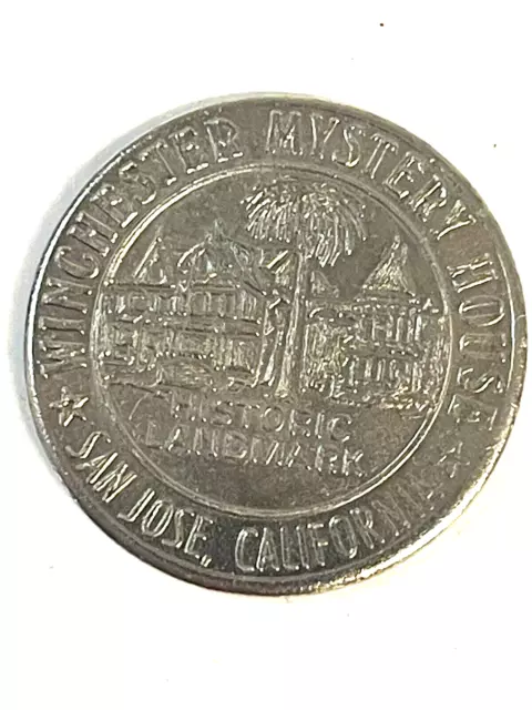 WINCHESTER MYSTERY HOUSE SOUVENIR SAN JOSE CALIFORNIA Good Luck Token