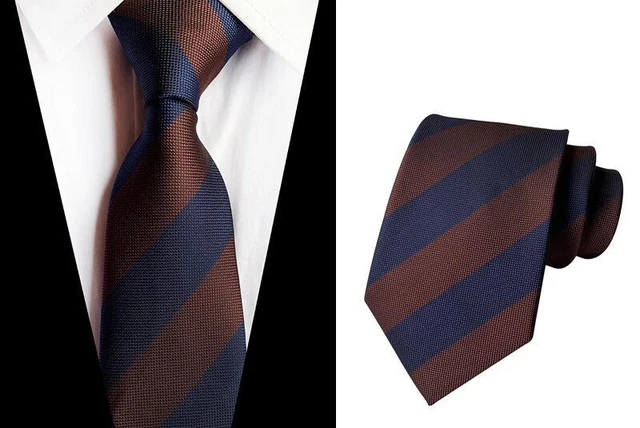 Cravate Bleu à Rayures Homme en Polyester | Edmond - Unipap's