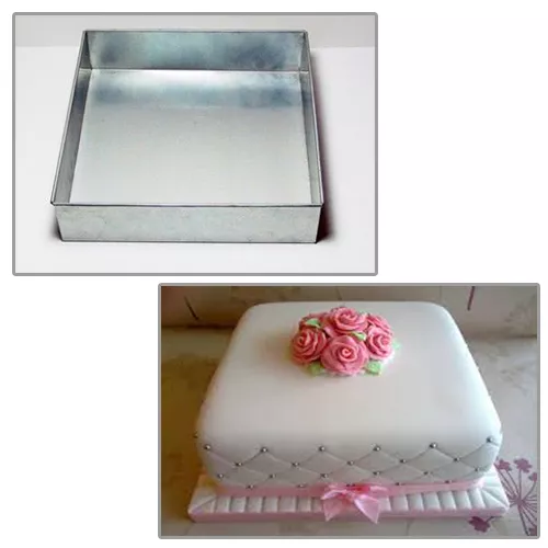 Single Square 12" Wedding Birthday Christmas cake tins - cake pan