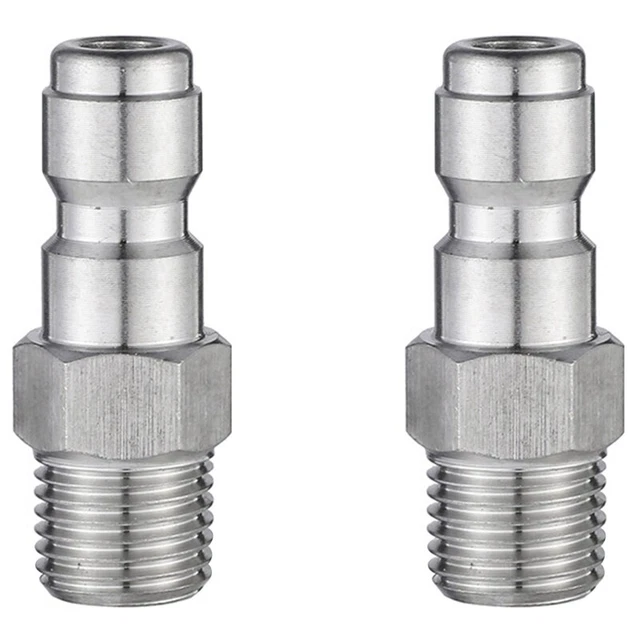 2X Pressure Washer Snow Foam Plug Connector 1/4 Inch to Spray- Wand AC7C9